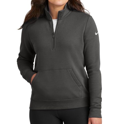 Women's Club Fleece Sleeve Swoosh 1/2 Zip Thumbnail