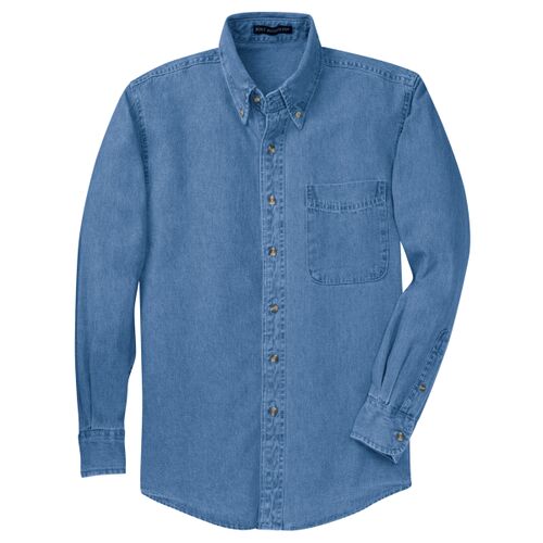 Tall Long Sleeve Denim Shirt Thumbnail